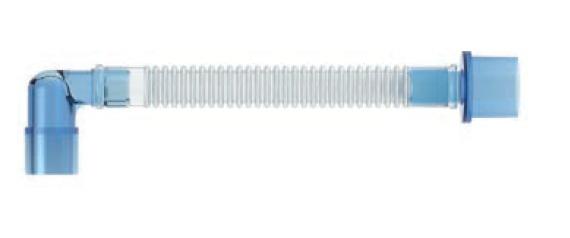 Трубка з'єднувальна гладкостовбурна 15 мм (mm), кутовий з'єднувач зі з'єднувачами 22 мм (mm) F і 15 мм (mm) F/ 22 мм (mm) М (Виробник: FLEXICARE)